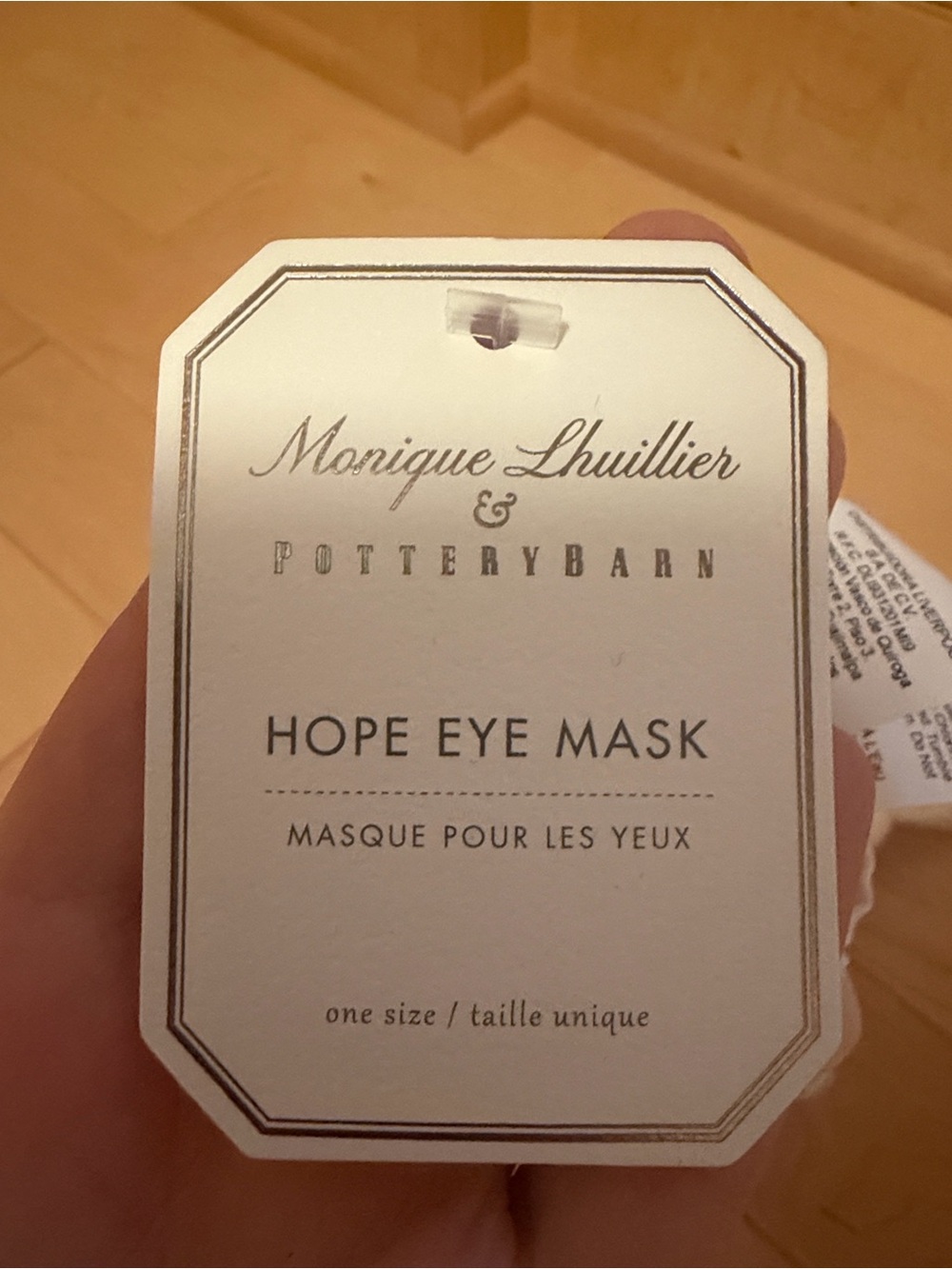 Monique Lhuillier Hope Eye Mask - White